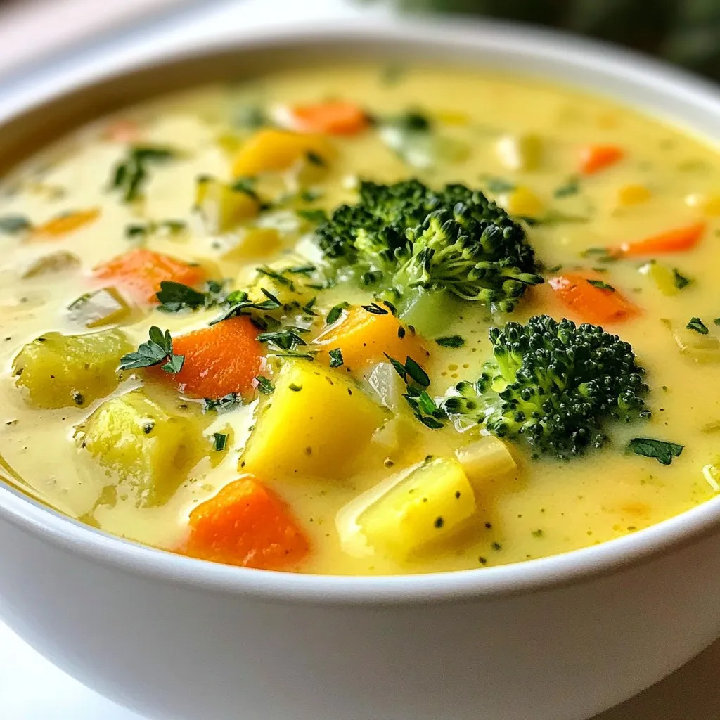 Creamy Vegetable Soup Deliciously Simple Recipe