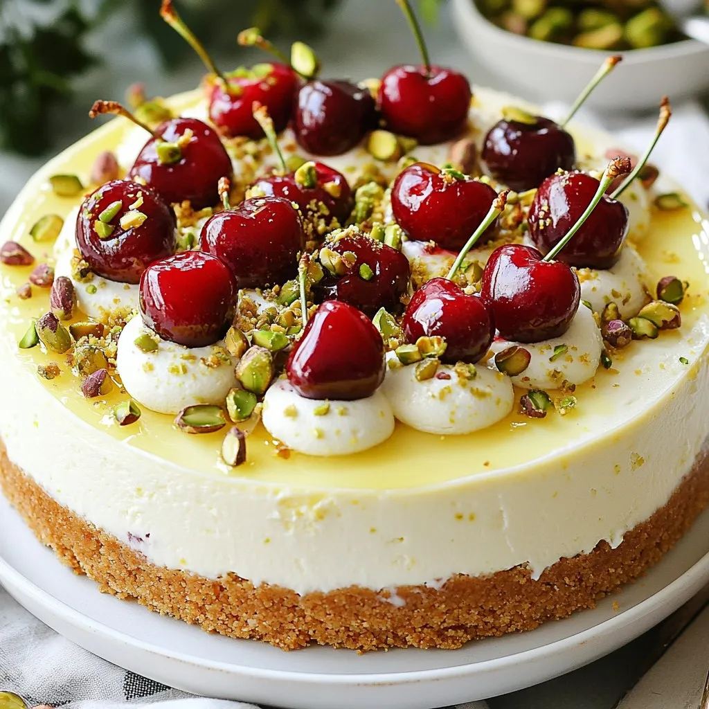 Cherry Pistachio Cheesecake Delightful Flavor Fusion