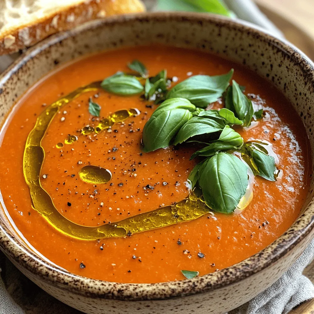 Creamy Tomato Basil Soup Rich and Flavorful Delight