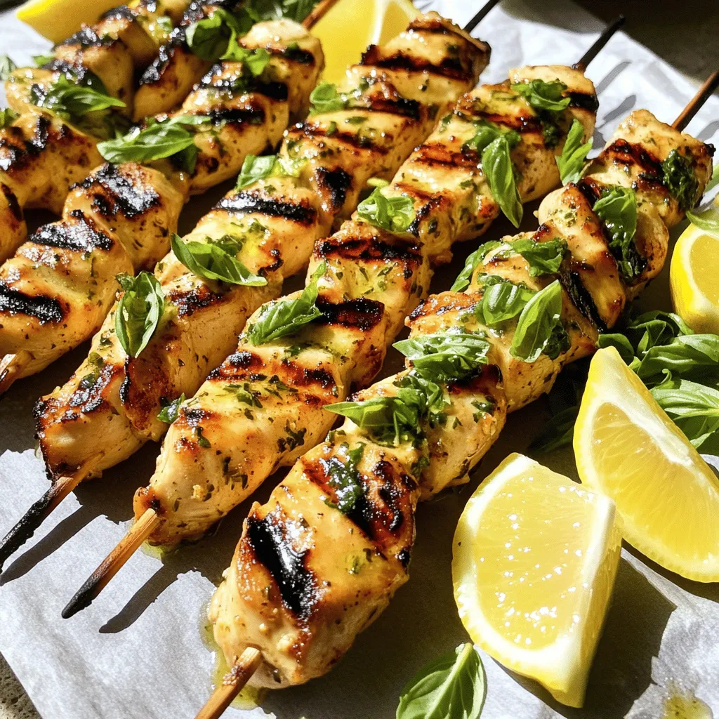 Lemon Basil Chicken Skewers Tasty and Easy Recipe