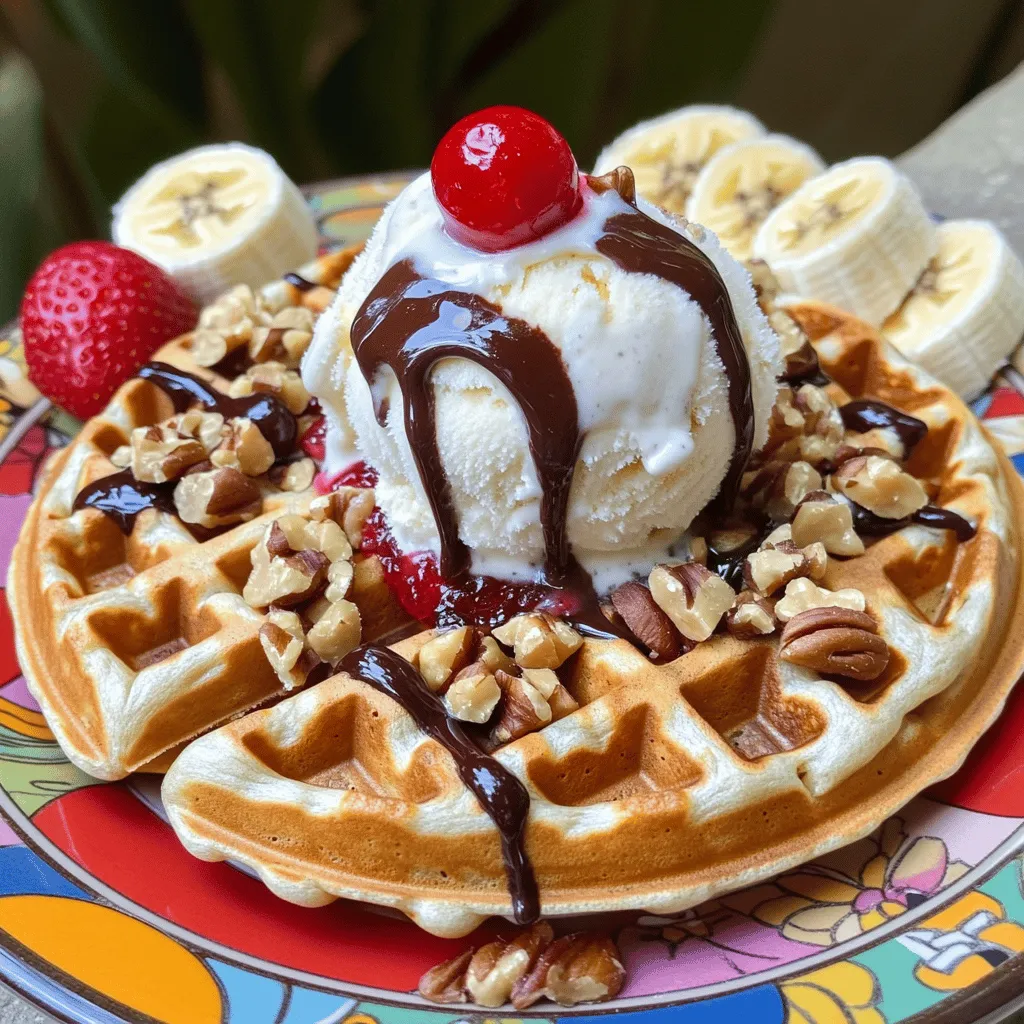 Banana Split Waffles Delightful and Fun Breakfast Treat