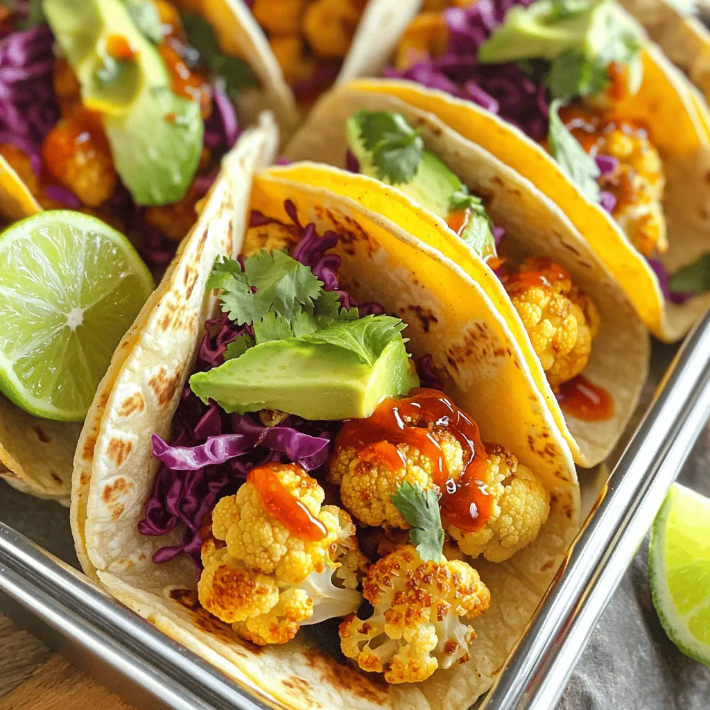 Spicy Sriracha Cauliflower Tacos Flavorful and Easy