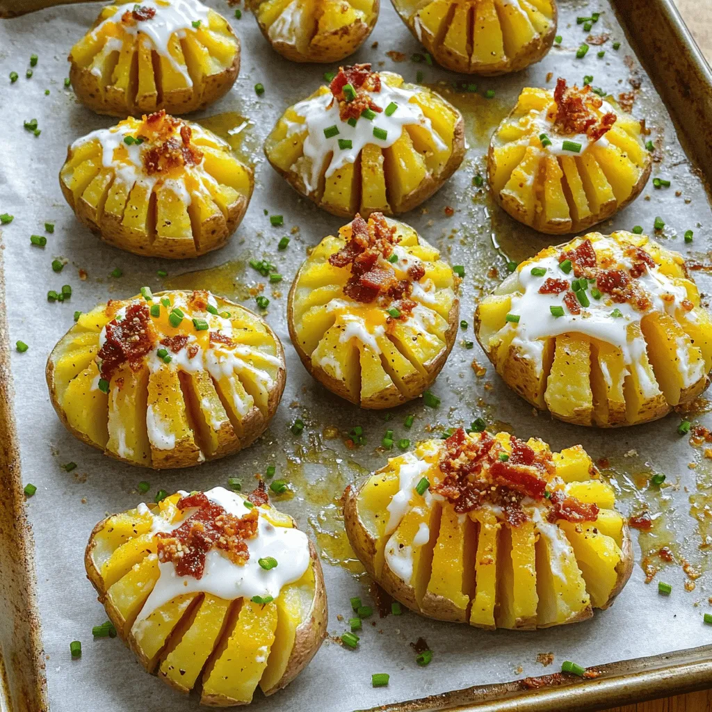 Crispy Loaded Hasselback Potato Bites Delightful Snack