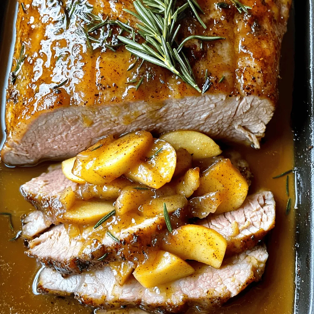 Rosemary Roasted Pork with Maple Apple Sauce Delight