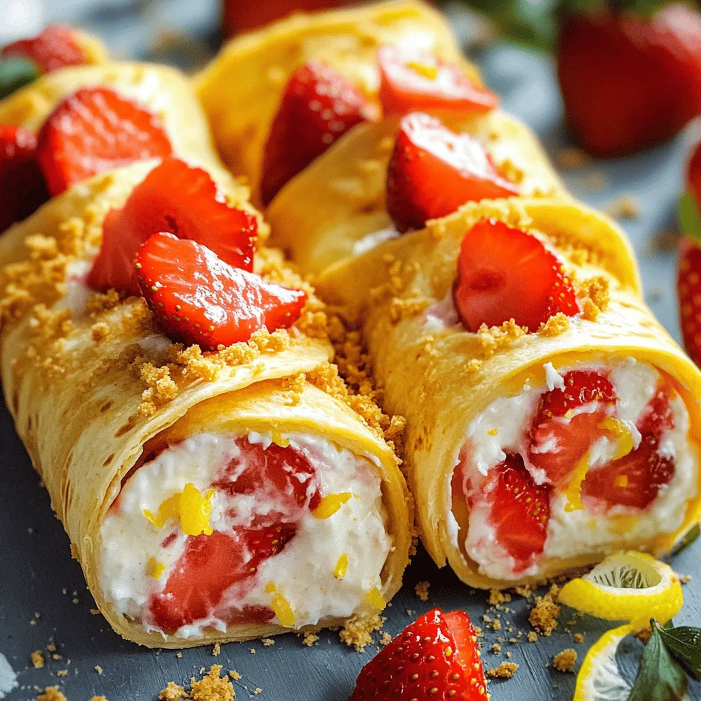 Easy Strawberry Cheesecake Rolls Recipe No-Bake Treat