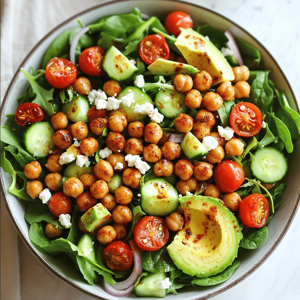 Crispy Chickpea Salad Fresh and Flavorful Delight