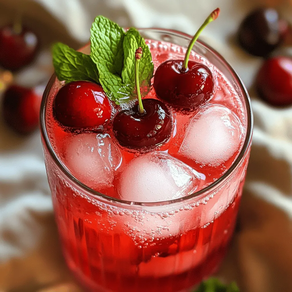 Ginger Cherry Fizz Mocktail: A Refreshing and Vibrant Drink