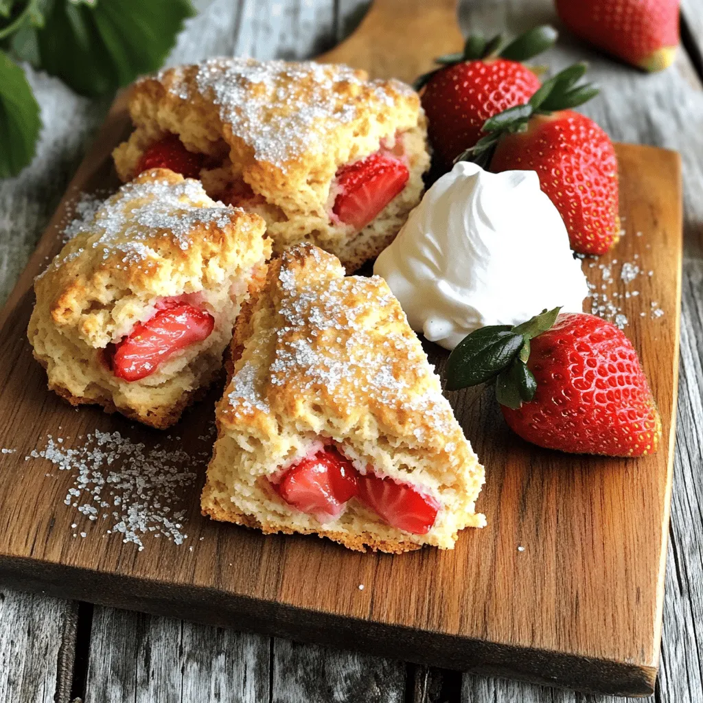 To make fresh strawberry scones, you will need simple ingredients. Each one plays a key role in creating that perfect scone. Here’s what you need: