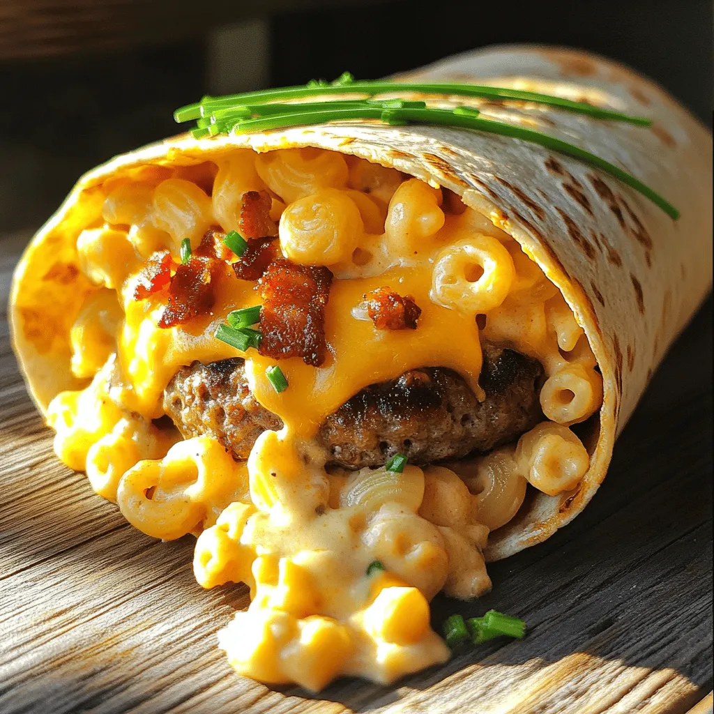 Bacon Mac &#8216;n&#8217; Cheese Burger Wrap: A Comfort Food Classic Reimagined