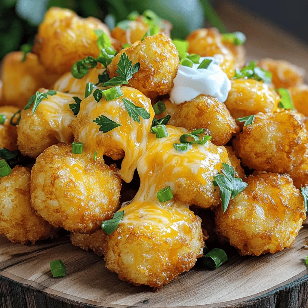 Air Fryer Cheesy Tater Tots Crispy and Flavorful Snack