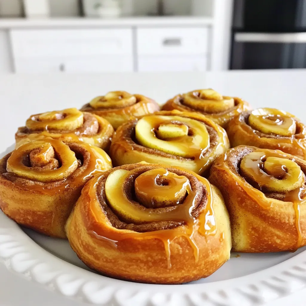Caramel Apple Cinnamon Rolls Delightful and Sweet Treat