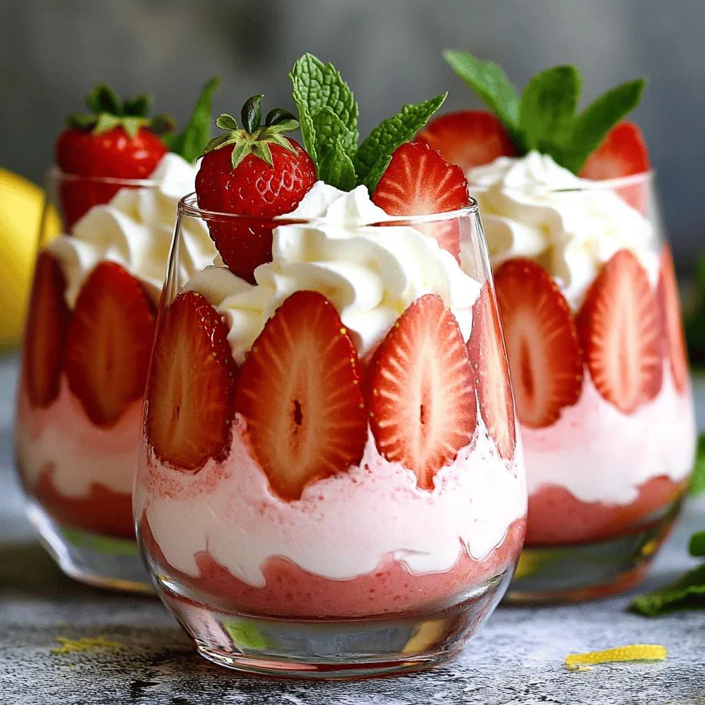 To make a delicious strawberry mousse, you will need these main ingredients: