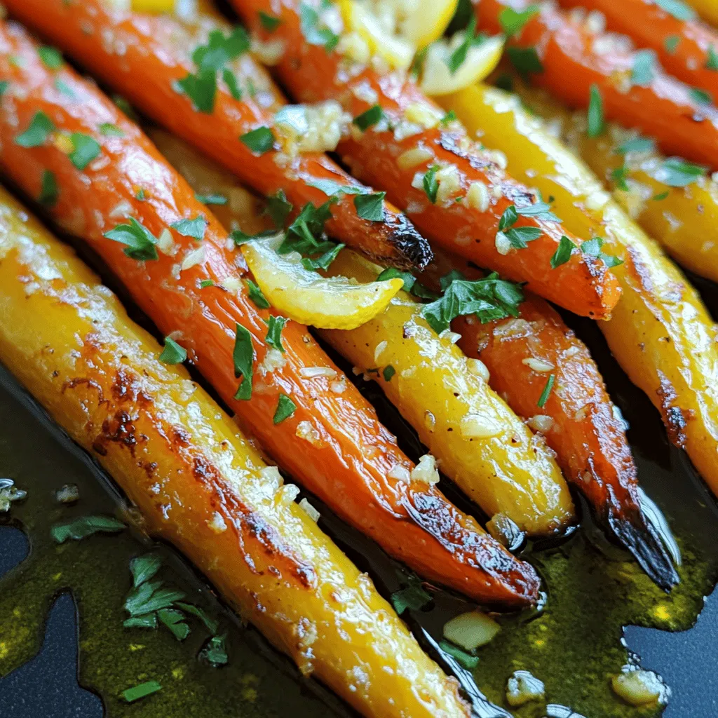 Tangy Lemon Garlic Roasted Carrots Flavorful Side Dish