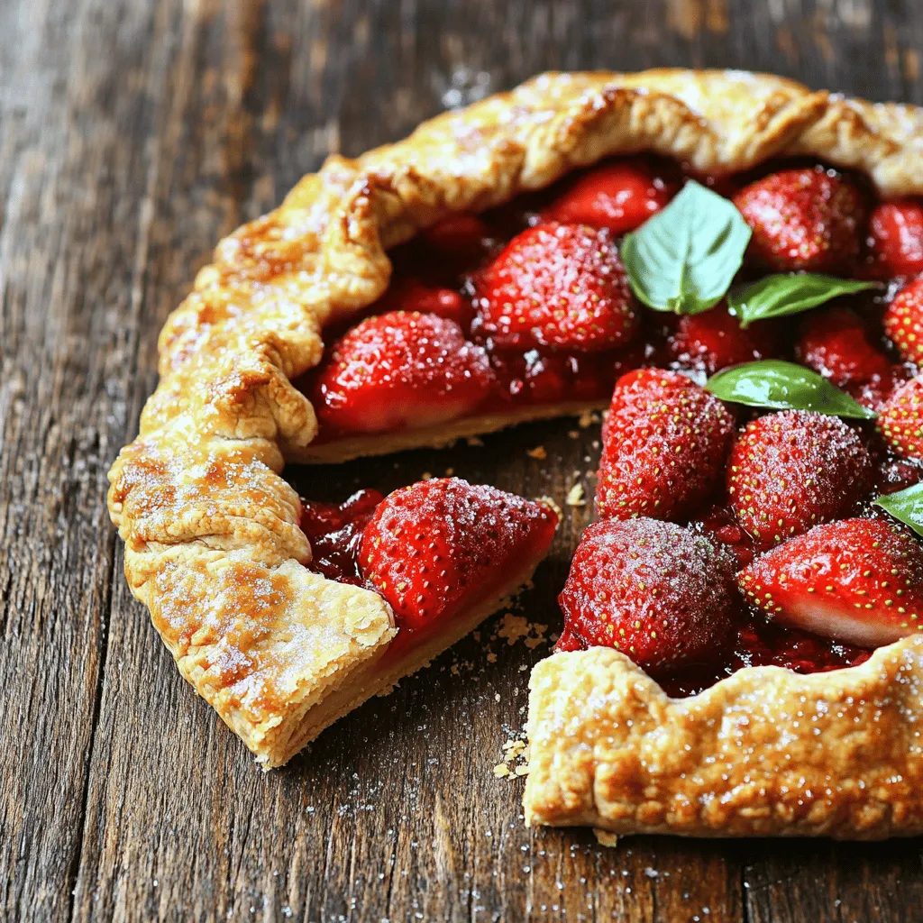 To make an Easy Strawberry Basil Galette, gather these simple ingredients: