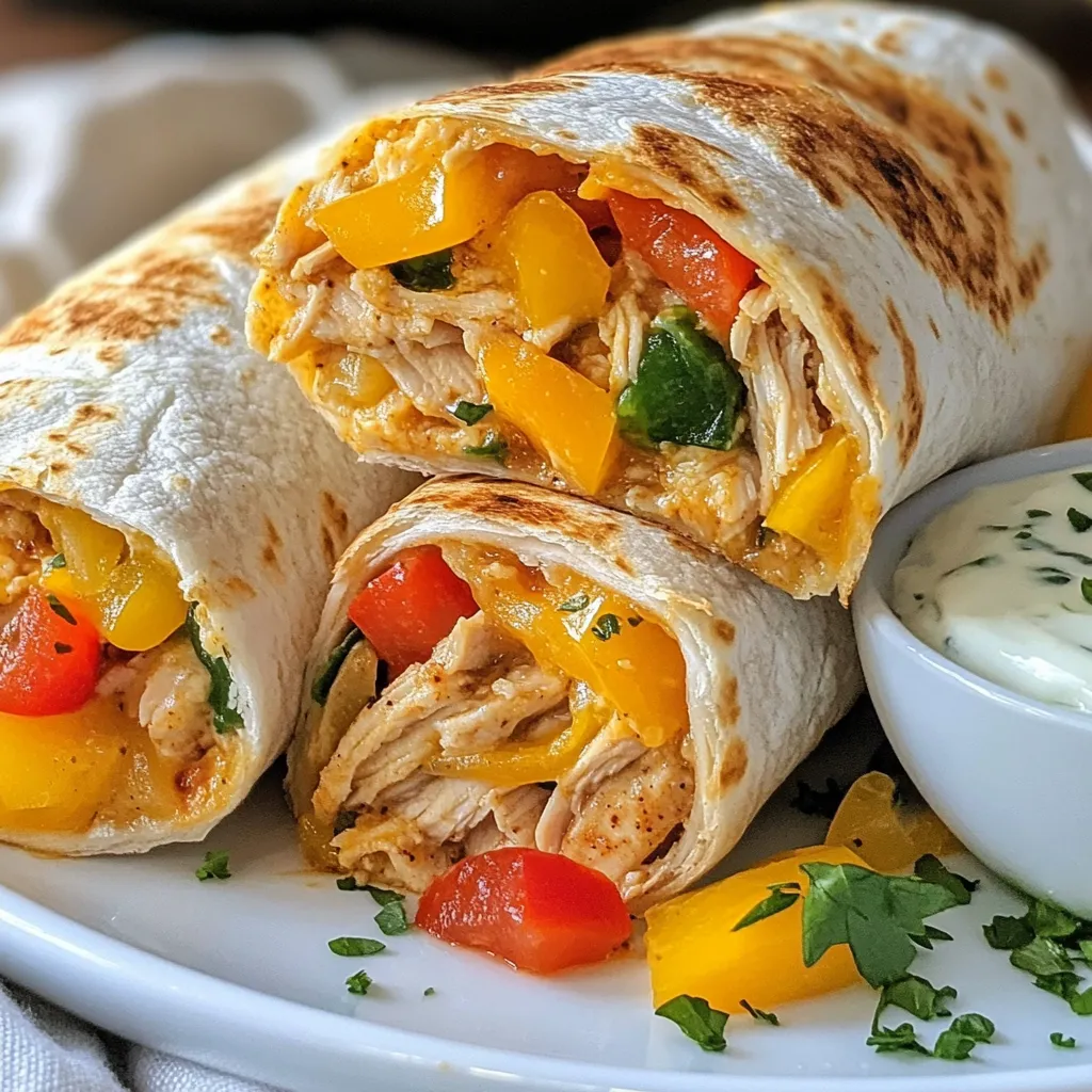 Chicken Bell Pepper Ranch Burritos Flavorful Delight
