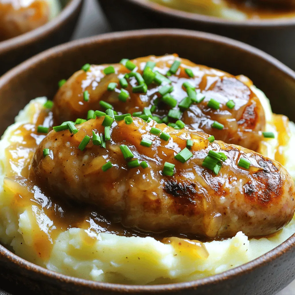 To make simple bangers and mash, you need fresh ingredients. Each plays a key role in the dish