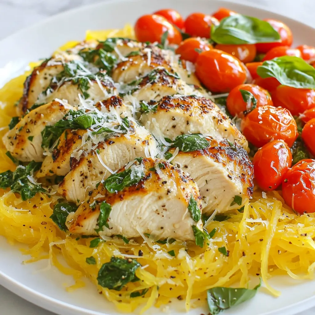 Tuscan Chicken and Spaghetti Squash Flavorful Meal