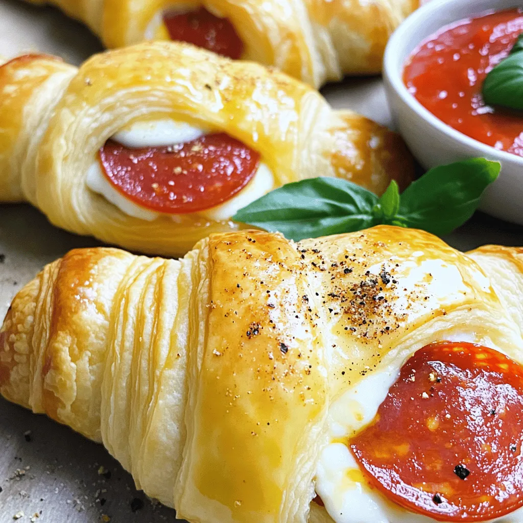 Easy Pepperoni Mozzarella Croissant Rolls Recipe