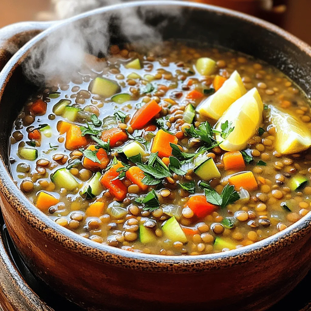 Mediterranean Lentil Veggie Soup Simple and Tasty Meal