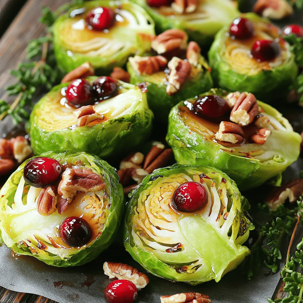 Maple Cranberry Roasted Brussels Sprouts Savory Delight