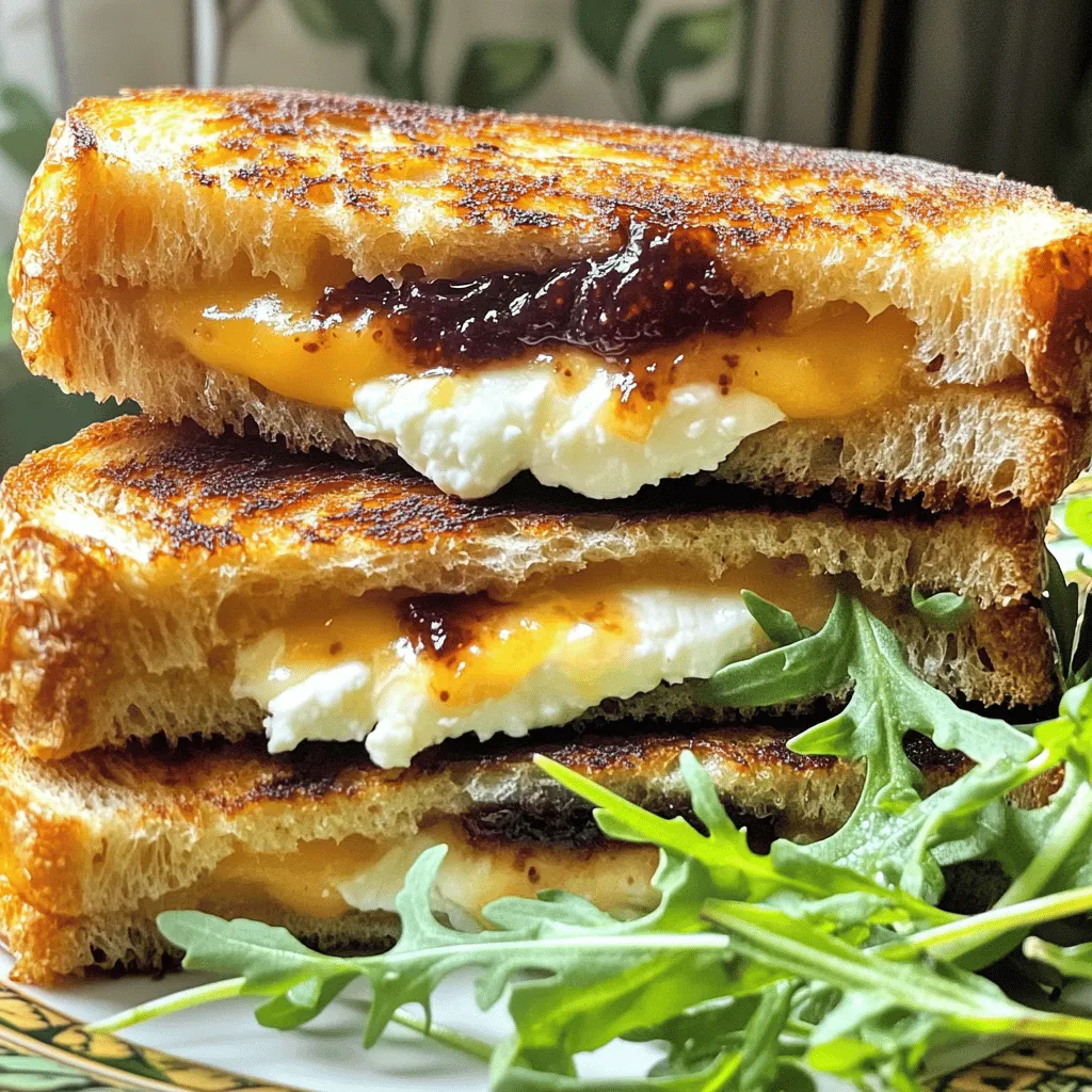Balsamic Fig Jam Grilled Cheese Delightful Sandwich