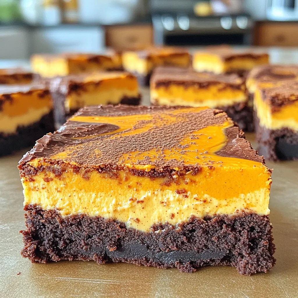 Pumpkin Cheesecake Brownies Irresistible Dessert Treat