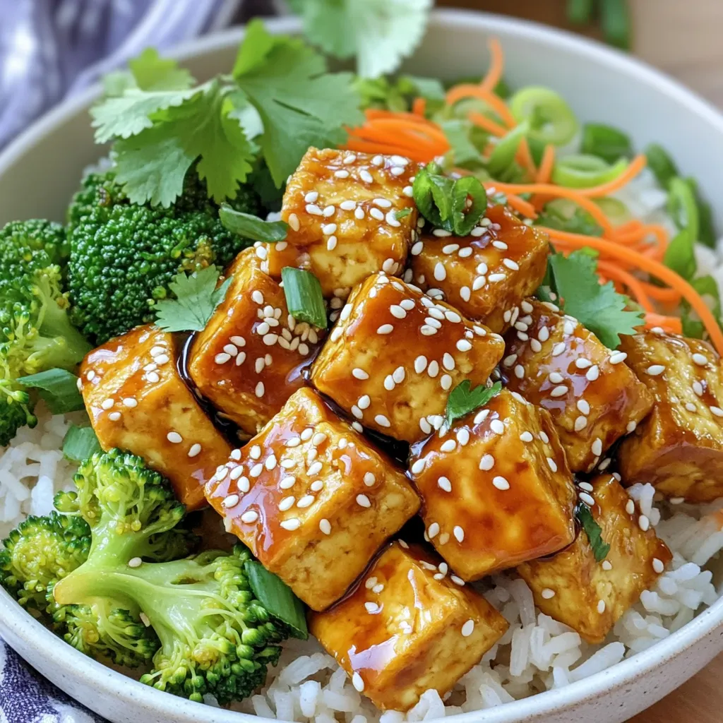 Air Fryer Sesame Teriyaki Tofu Bowls Flavorful Delight