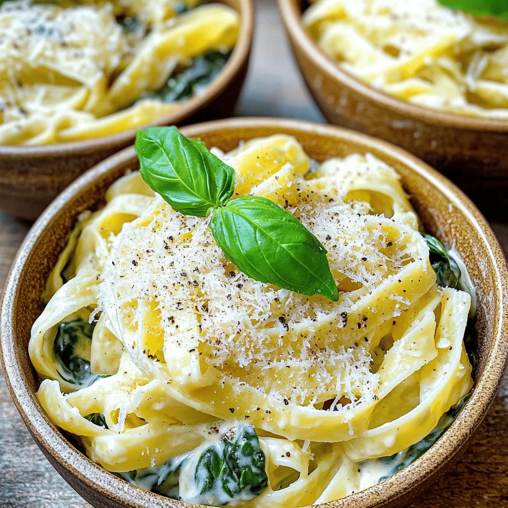 Creamy Spinach and Garlic Pasta Savory Delight Today
