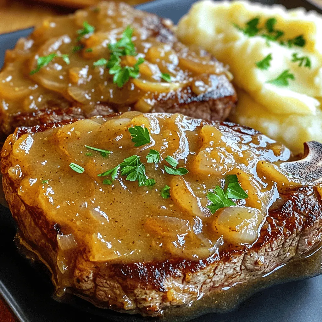 Onion Gravy Smothered Steak Hearty Southern Delight
