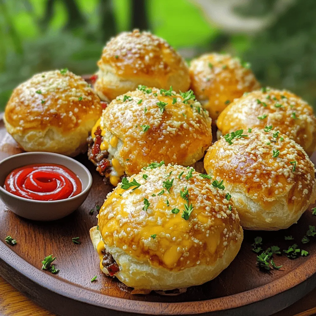 Garlic Parmesan Bacon Cheeseburger Bombs Delightful Snack