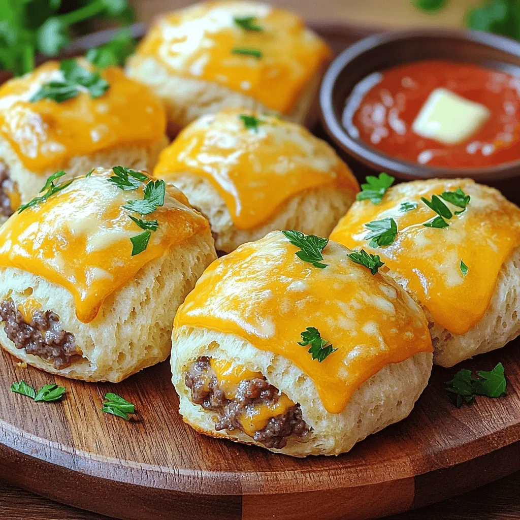 Garlic Parmesan Cheeseburger Bombs Savory Appetizer Treat