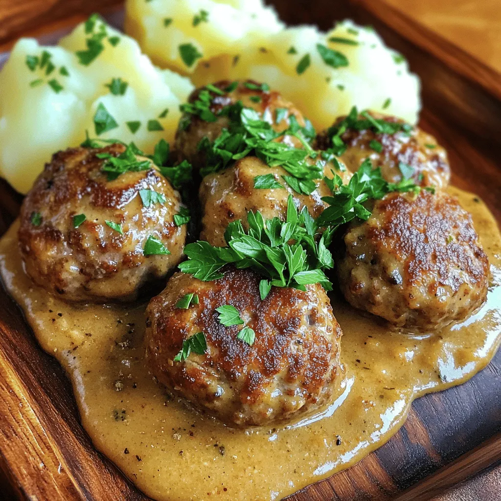 To make tasty Swedish meatballs, you need a few key ingredients. The base comes from two meats: ground beef and ground pork. Using both gives the meatballs great flavor and texture. A mix of 1 pound of beef and 1/2 pound of pork works best.