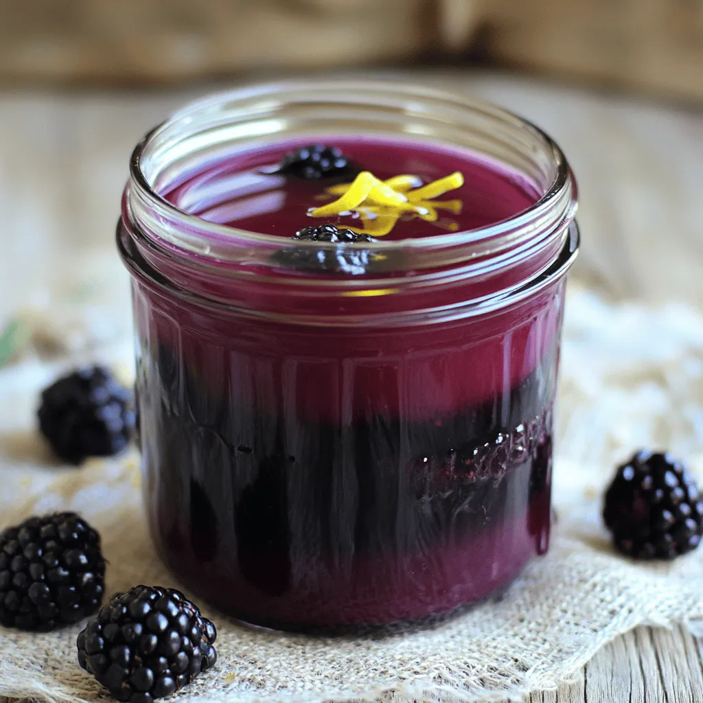 - 1 cup fresh blackberries - 1 cup granulated sugar - 1 cup water - 1 teaspoon lemon juice - Pinch of salt