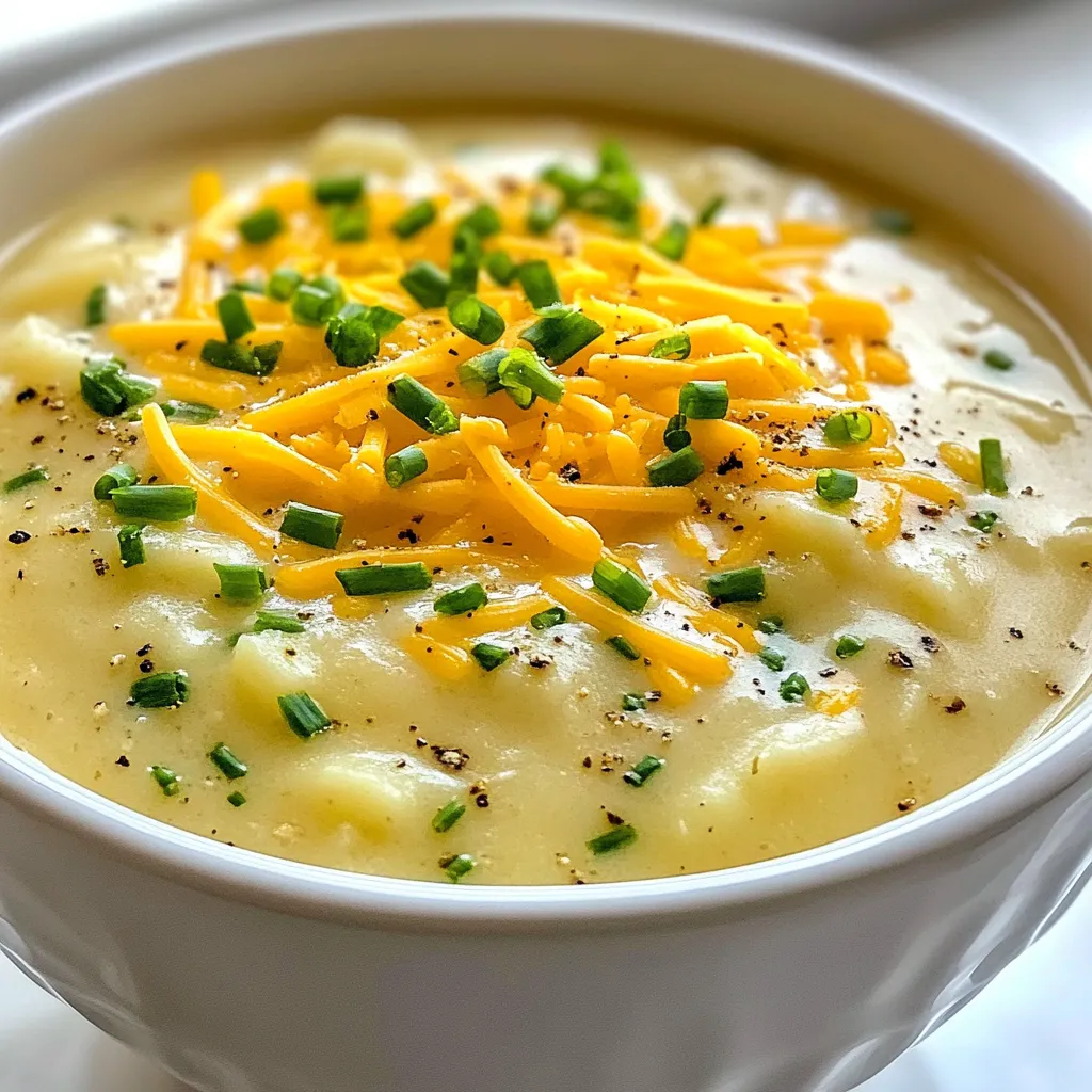 Cheddar Garlic Herb Potato Soup Creamy Comfort Food