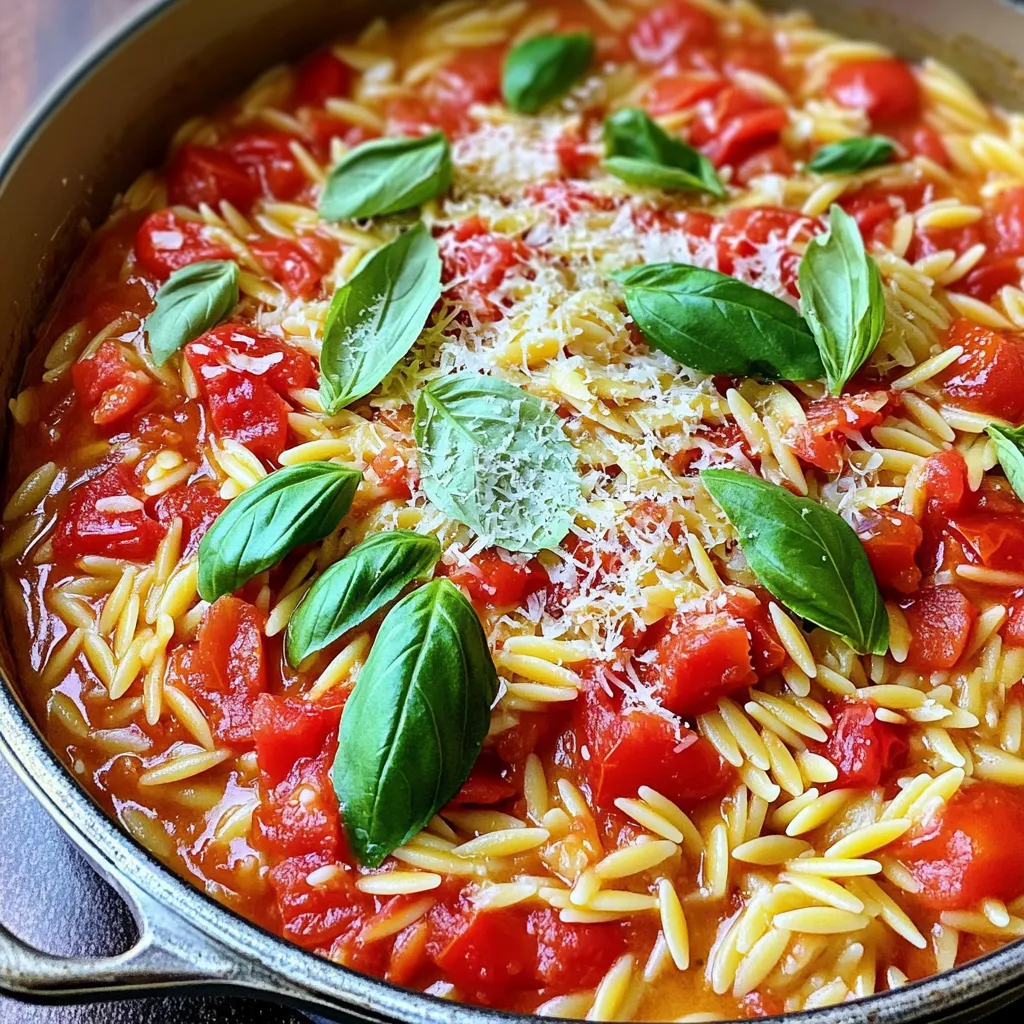Creamy One-Pot Tomato Basil Orzo Flavorful Dinner Fix