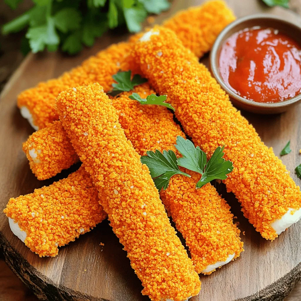 Hot Cheeto Mozzarella Sticks: A Cheesy Snack Sensation