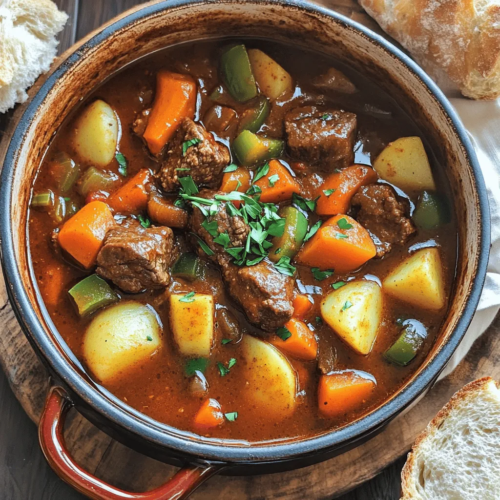 Hungarian goulash is a special dish. It has rich flavors and simple ingredients. The main star is beef. I like to use beef chuck. It has good fat and flavor. The beef becomes tender when cooked slowly.