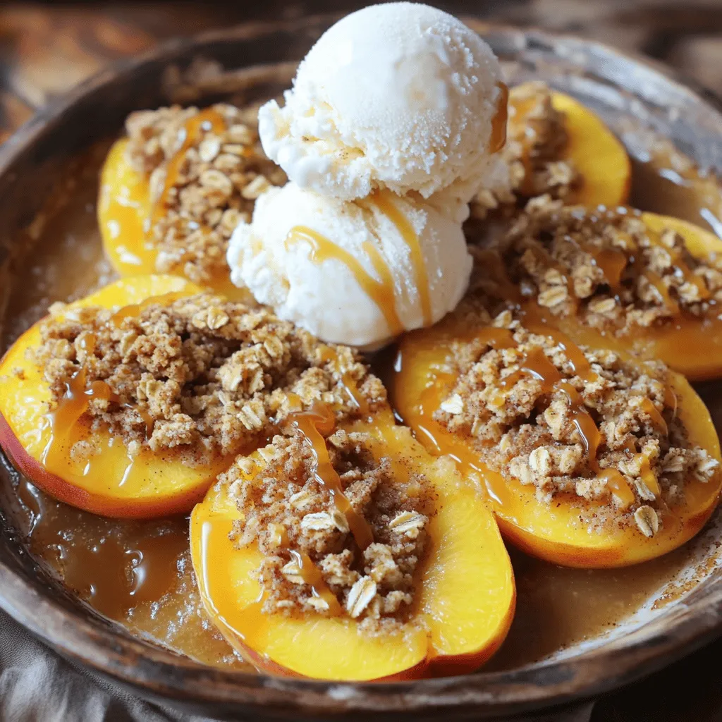 Baked Peaches With Crisp Delicious Summer Treat
