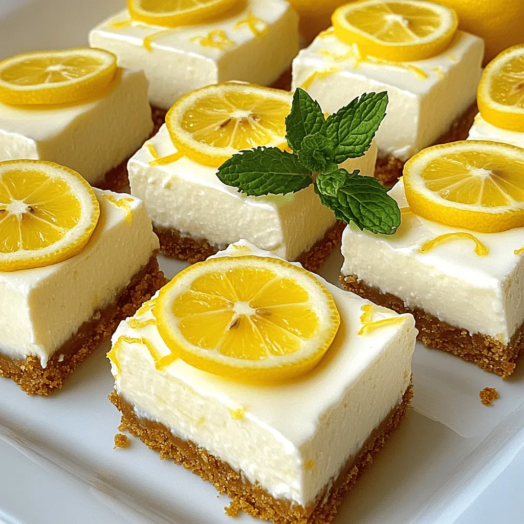Lemon cheesecake squares are a refreshing twist on classic cheesecake. They combine creamy cheese with bright lemon flavor. This mix creates a perfect balance of sweet and tart. The crust is usually made of graham cracker crumbs. This adds a nice crunch to each bite.