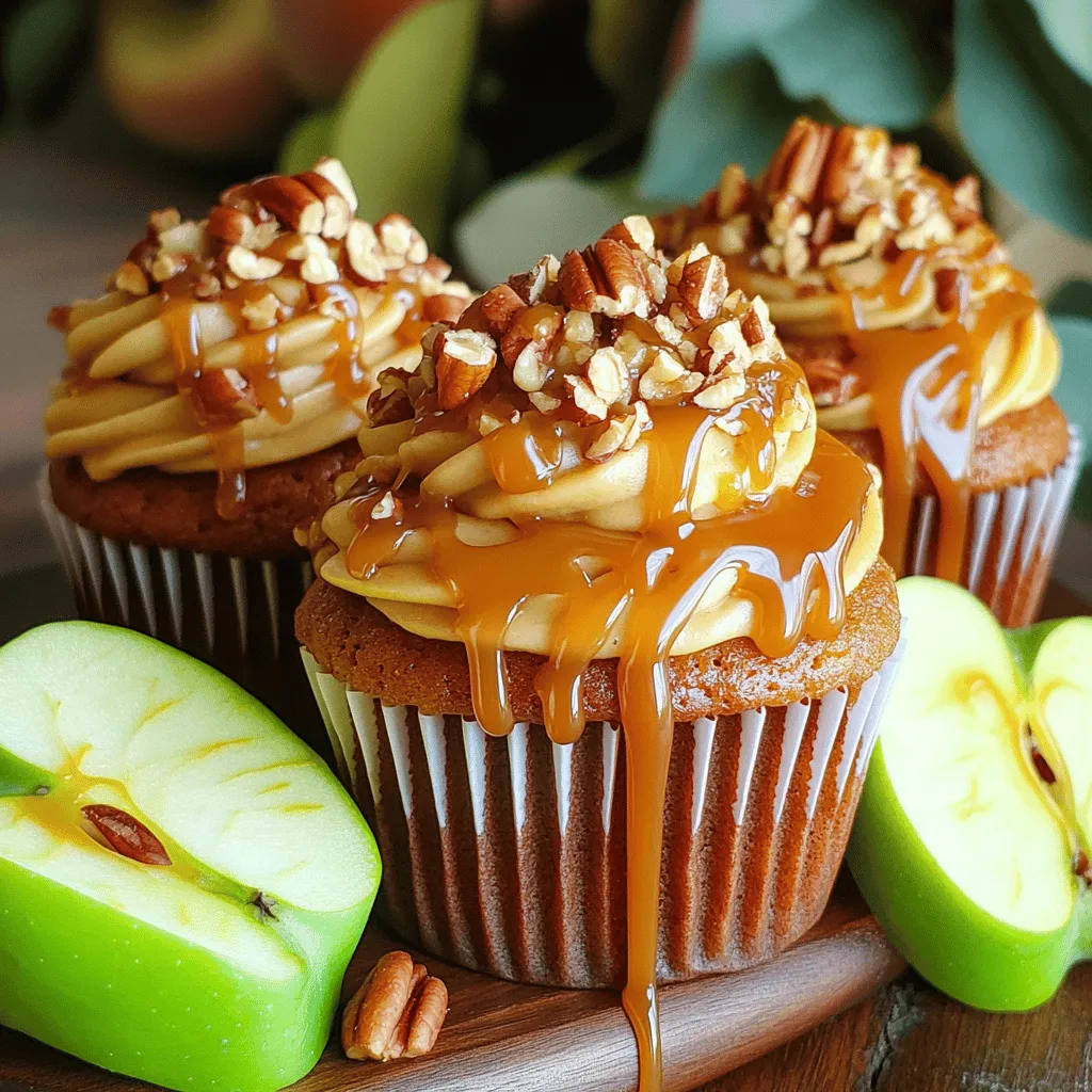 Caramel Apple Cider Cupcakes Delightful Fall Treat