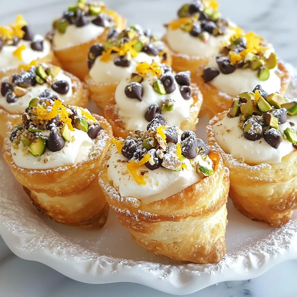 Savory Mini Cannoli Cups Easy and Fun Dessert