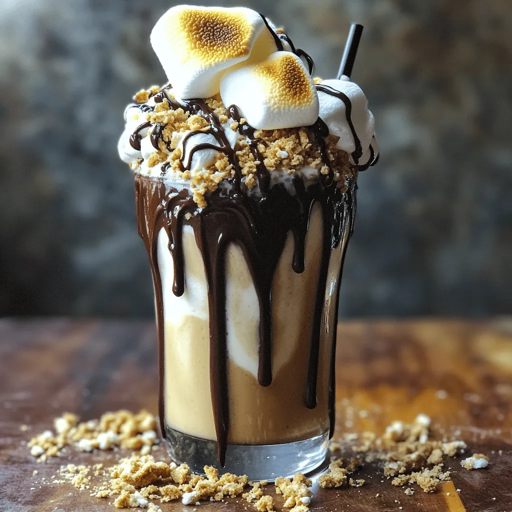 Indulge in the Sweetness of S&#8217;mores Milkshake Delight: A Creamy Campfire Tradition Re