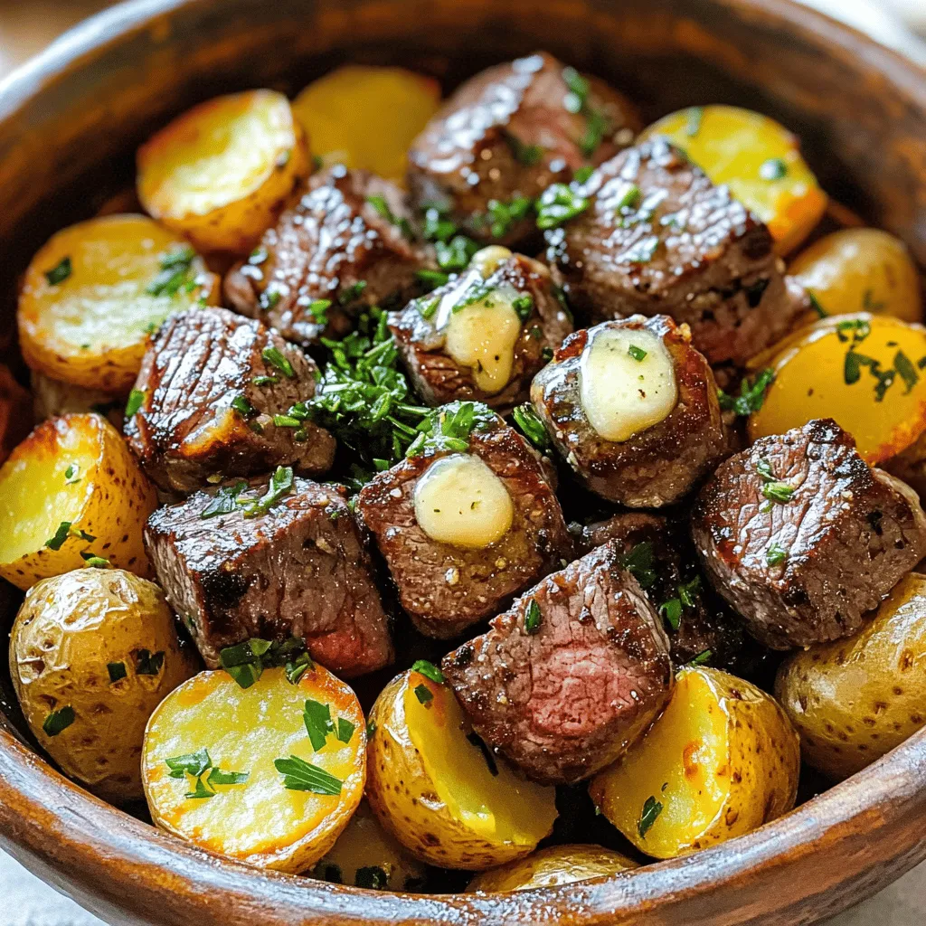Garlic Butter Steak Bites and Potatoes Savory Delight