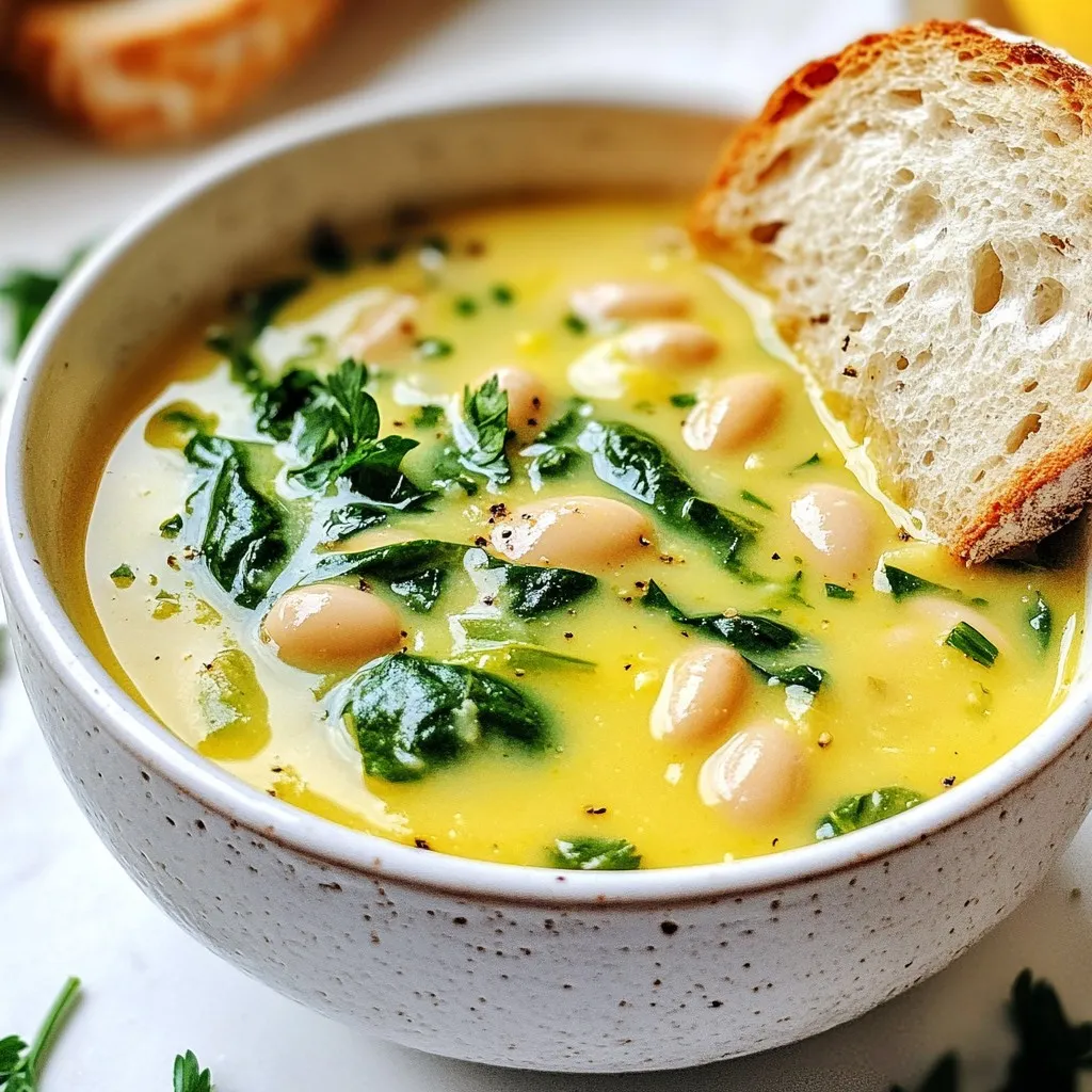 Creamy Tuscan White Bean Lemon Soup Savory Delight