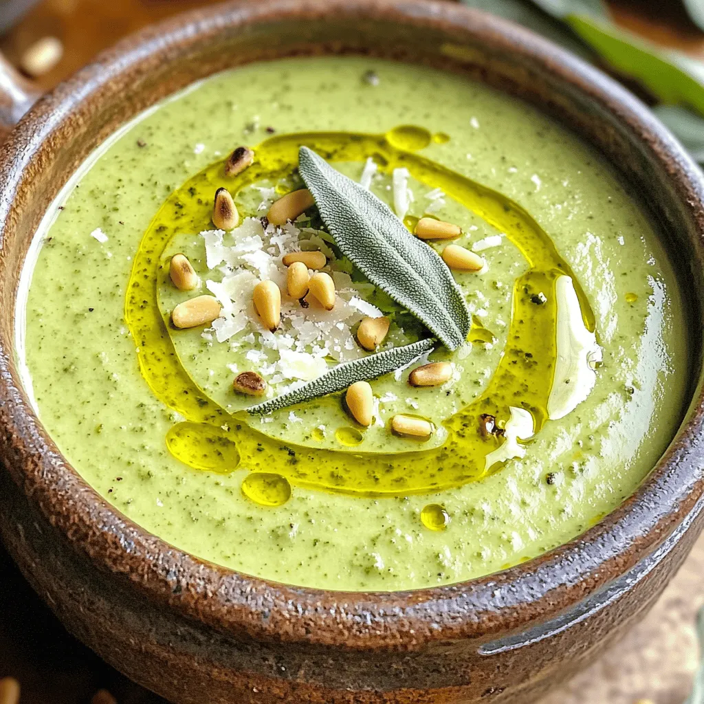 Roasted Garlic Sage Pesto Soup Flavorful and Simple