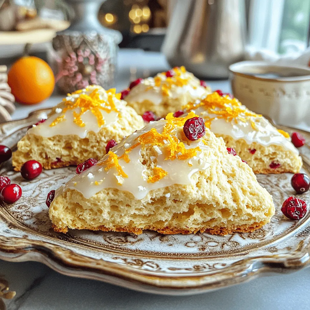 Bakery Style Cranberry Orange Scones Delightful Treat