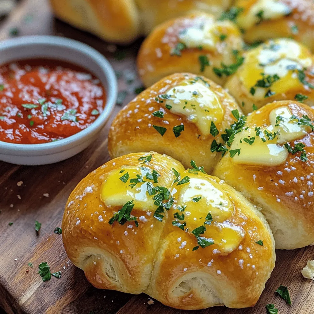 Garlic knots are soft, twisted pieces of bread. They are coated in garlic butter and herbs. This tasty treat is a favorite at many pizza places. People love them for their warm, buttery flavor. You can enjoy them as a snack or a side dish.