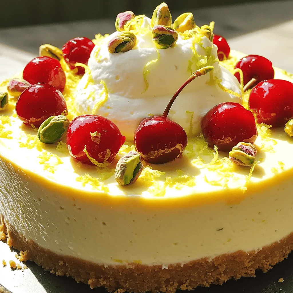Luscious Lemon-Lime Cherry Pistachio Cheesecake: A Culinary Delight