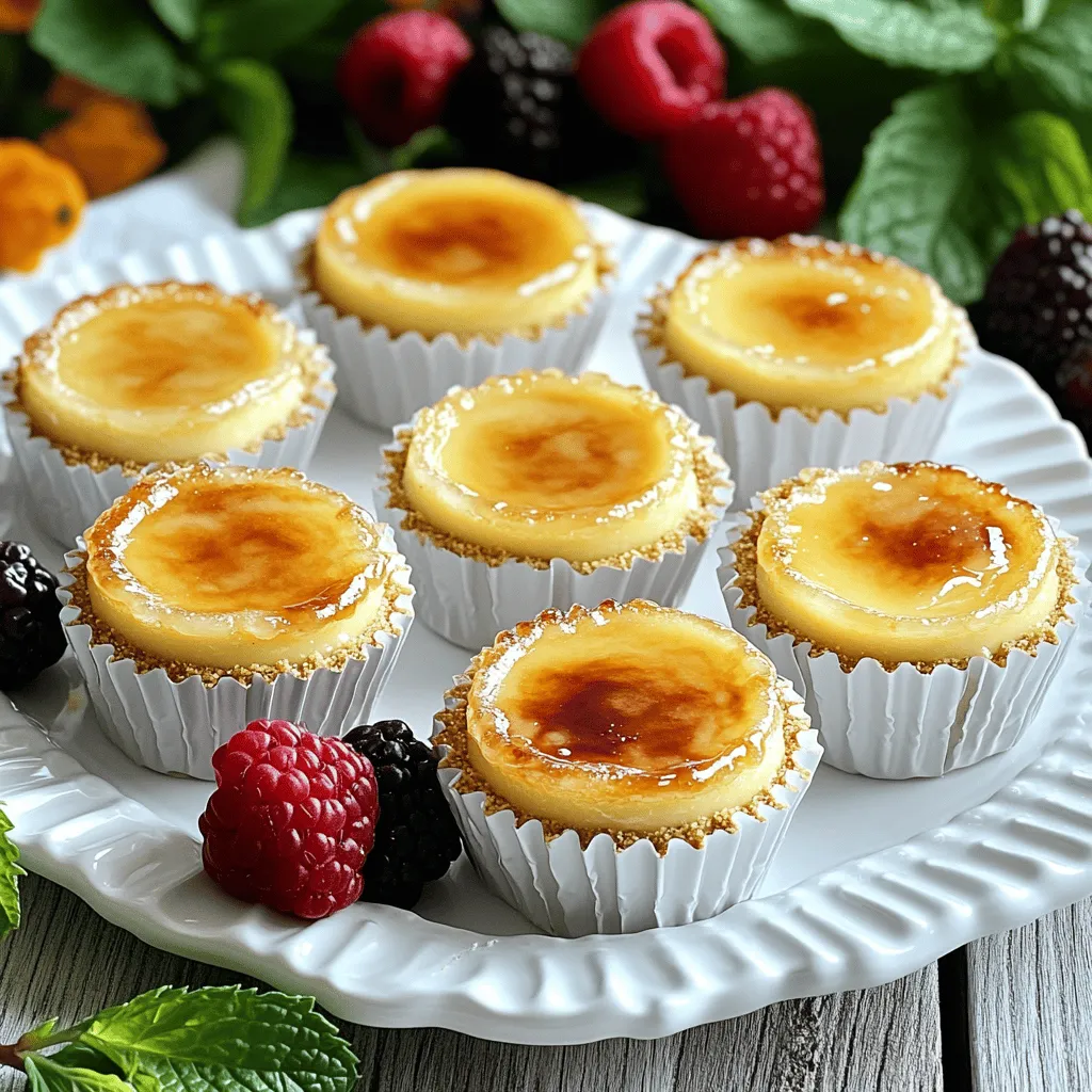 Mini Crème Brûlée Cheesecakes Delightful Dessert Treat