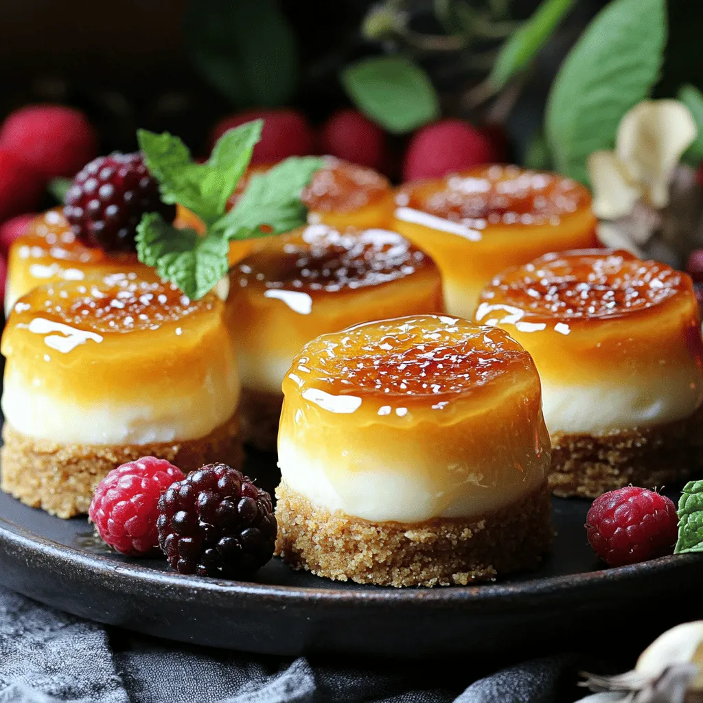 Delicious Mini Crème Brûlée Cheesecakes Easy Recipe